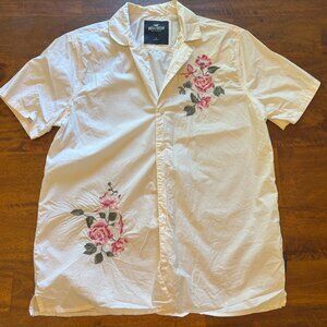 Hollister casual mens floral button up -- Size small